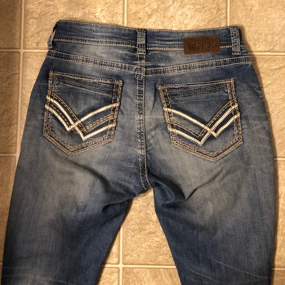 Buckle Black Straight Jeans